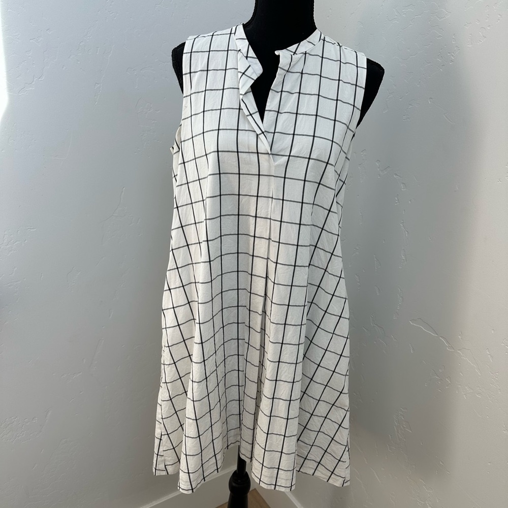Madewell Grid Trapeze Dress
